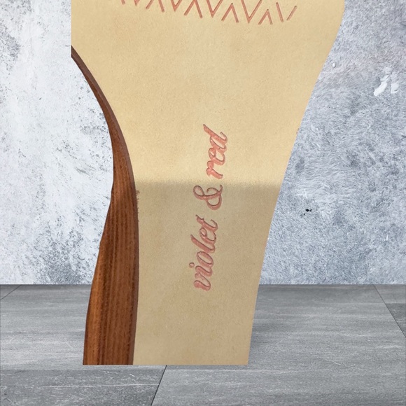 Violet & Red suede wedge ankle bootie NWOB - Picture 5 of 6